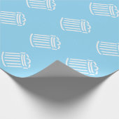 Witte Vuilnisbak Symbool Cadeaupapier (Hoek)