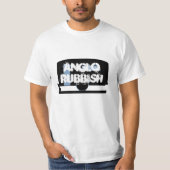 Witte vuilnisbelt met rubbige kampertravel t-shirt (Voorkant)