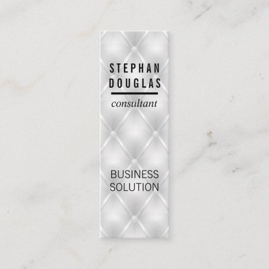 Witte vulling met toegevoegd materiaal mini visitekaartje (Voorkant)