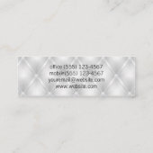 Witte vulling met toegevoegd materiaal mini visitekaartje (Achterkant)