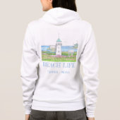 Witte vuurtoren dames hoodie sweatshirt (Achterkant)