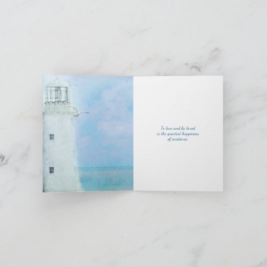 witte vuurtoren en uitzicht van de oceaan in het r (Binnen)