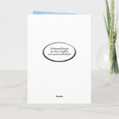 Witte vuurtoren en zeilboot sympathie kaart (Achterkant)