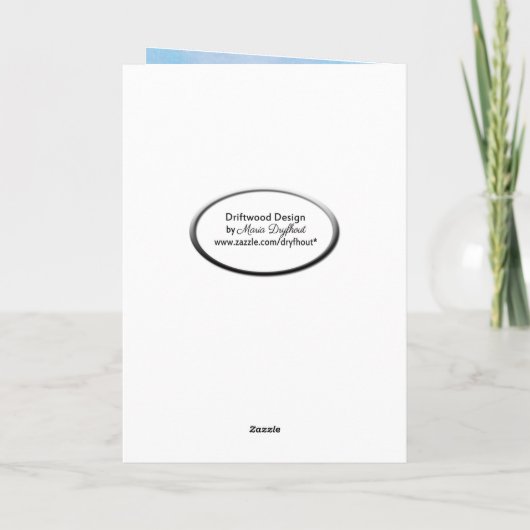 Witte vuurtoren en zeilboot sympathie kaart (Achterkant)