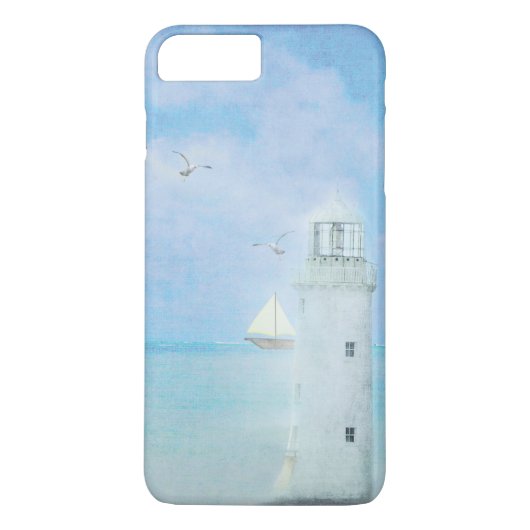 witte vuurtoren met zeilboot Case-Mate iPhone case (Achterkant)