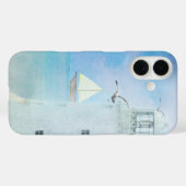 Witte vuurtoren met zeilboot Case-Mate iPhone case (Achterkant (horizontaal))