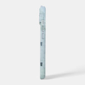 witte vuurtoren met zeilboot iPhone 15 hoesje (Linkerkant)
