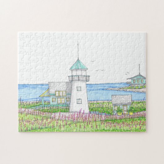 Witte Vuurtoren Puzzel (Horizontaal)