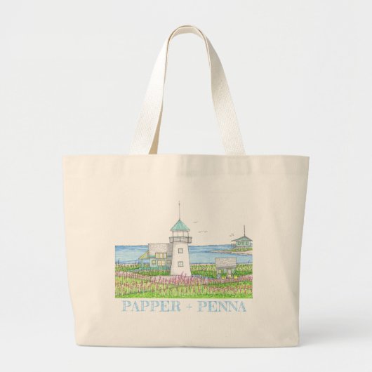 Witte Vuurtoren Tote Tas (Voorkant)