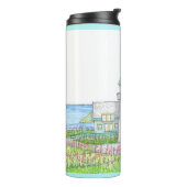 Witte Vuurtoren Tumbler Thermosbeker (Gedraaid links)