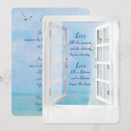 Witte vuurtorenWaterverf in Venster Kaart (Voorkant / Achterkant)