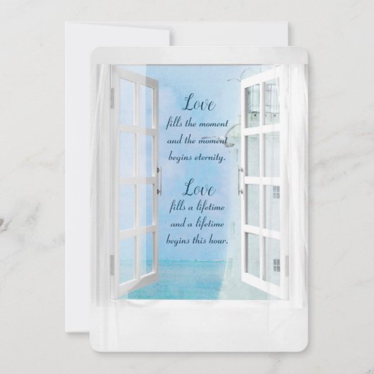 Witte vuurtorenWaterverf in Venster Kaart (Voorkant)