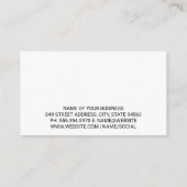 witte wagen | Automatisch Visitekaartje (Achterkant)