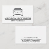 witte wagen | Automatisch Visitekaartje (Voorkant / Achterkant)