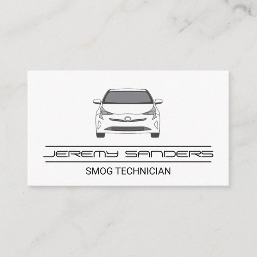 witte wagen | Automatisch Visitekaartje (Voorkant)