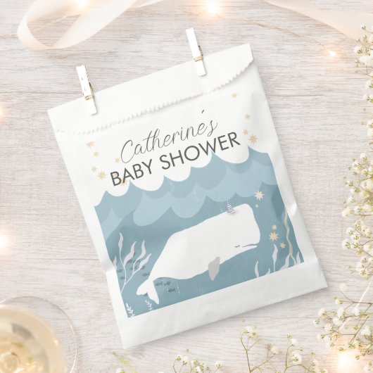 witte walvis Baby shower Bedankzakje (Geknipt)