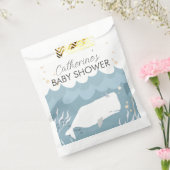 witte walvis Baby shower Bedankzakje (Gezegeld)