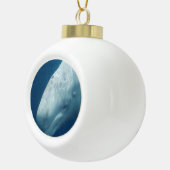 Witte walvis keramische bal ornament (Rechts)
