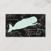 witte walvis lachen visitekaartje (Voorkant)
