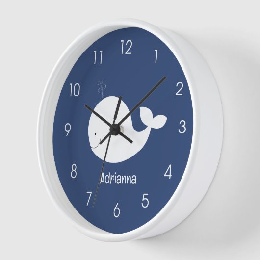 Witte walvis Nautical Navy Blue Ocean Nursery (Hoek)