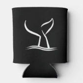 Witte walvis op zwart blikjeskoeler (Achterkant)