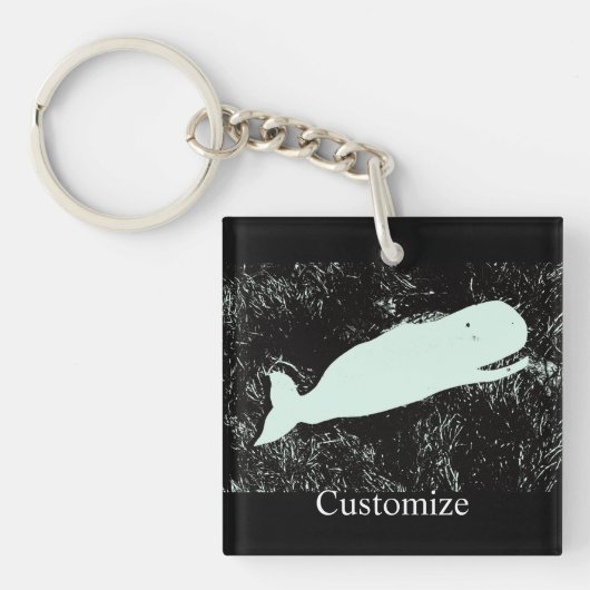 witte walvis Thunder_Cove Sleutelhanger (voorkant)