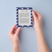 Witte walvis Zee Dierblauwe Oceaan Marien Flyer (Hand)