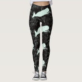 witte walvis zwart leggings (Voorkant)