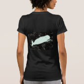 Witte walvis zwart t-shirt (Achterkant)