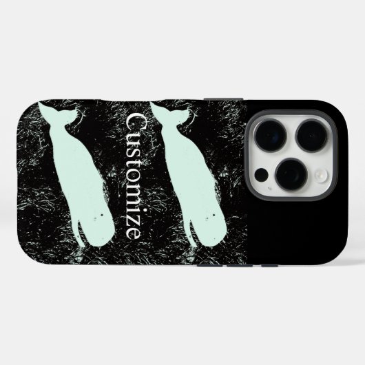 witte walvissen Case-Mate iPhone case (Achterkant (horizontaal))