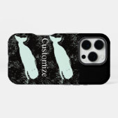 witte walvissen iPhone hoesje (Achterkant horizontaal)