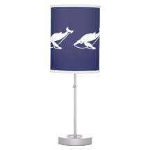 Witte walvissen op blauwe achtergrond