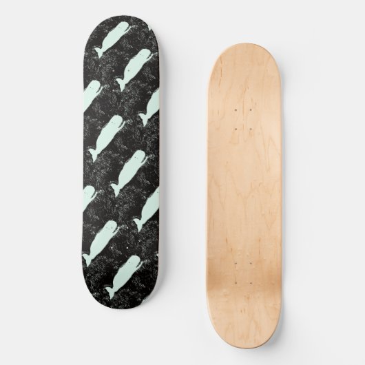 Witte walvissen zwarte Thunder_Cove Persoonlijk Skateboard (Voorkant)
