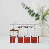 Witte wand briefkaart (Staand voorkant)