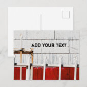 Witte wand briefkaart (Voorkant / Achterkant)
