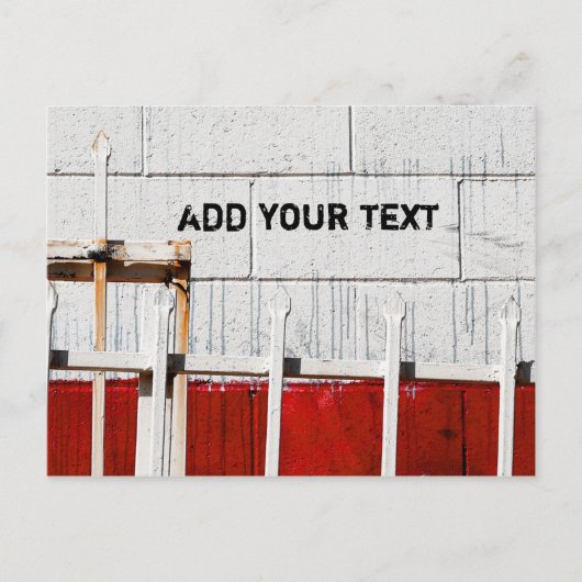 Witte wand briefkaart (Voorkant)