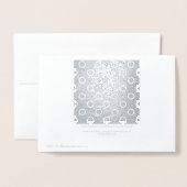 Witte wandelaar Ringt op glanzend zilver Folie Kaarten (Met envelop)