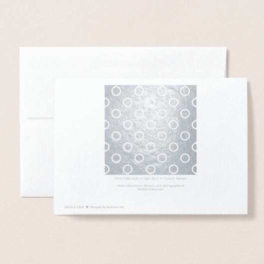 Witte wandelaar Ringt op glanzend zilver Folie Kaarten (Met envelop)