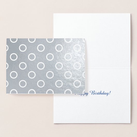 Witte wandelaar Ringt op glanzend zilver Folie Kaarten (Display)