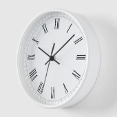 Witte wandklok Romeinse stijl (Hoek)