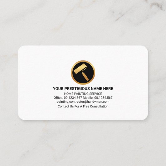 Witte Wandverf Startpagina Verf. Visitekaartje (Achterkant)