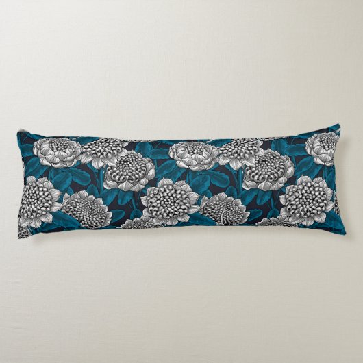 Witte waratabloemen lichaamskussen (Achterkant)