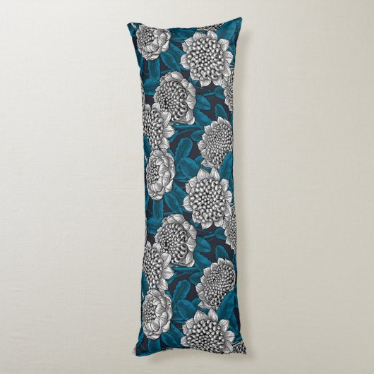 Witte waratabloemen lichaamskussen (Achterkant (Verticaal))