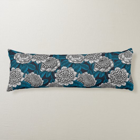 Witte waratabloemen lichaamskussen (Voorkant)