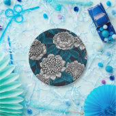 Witte waratabloemen papieren bordje (Feest)