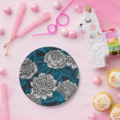 Witte waratabloemen papieren bordje (Feest)