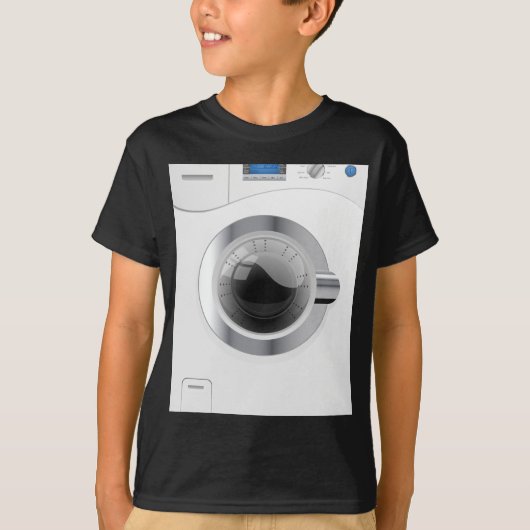 Witte Wasautomaat T-shirt (Voorkant)