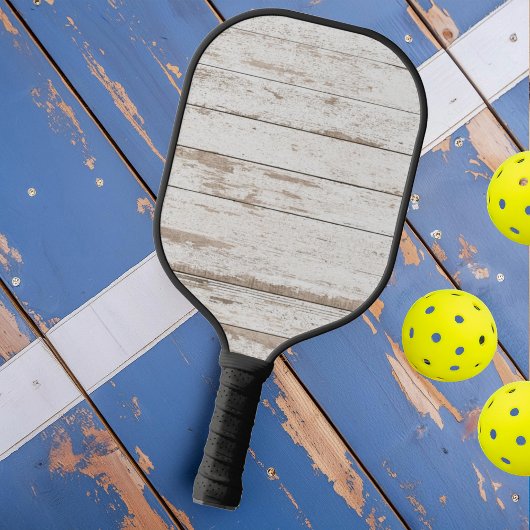 Witte Wash houten planken Pickleball Paddle
