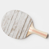 Witte Wash houten planken Tafeltennisbatje (Zijkant)
