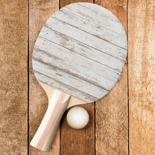 Witte Wash houten planken Tafeltennisbatje